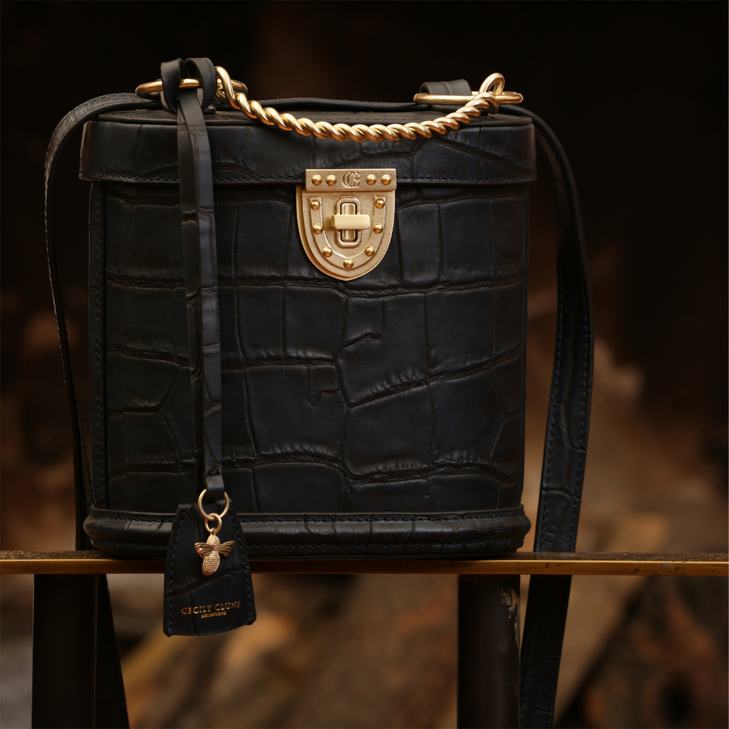 Katherine Bag - Midnight Navy Hand Finished Luxury Leather-Cecily Clune