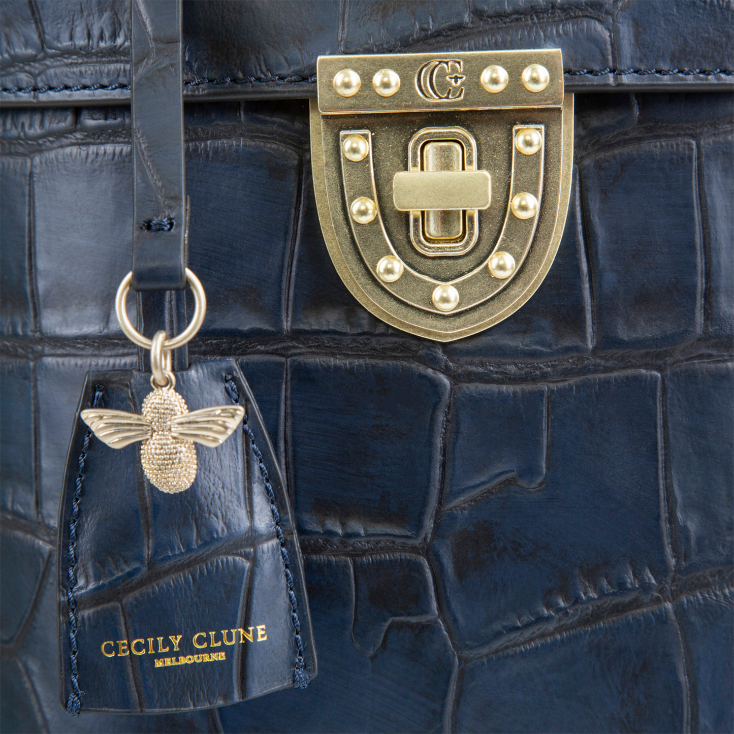 Katherine Bag - Midnight Navy Hand Finished Luxury Leather-Cecily Clune