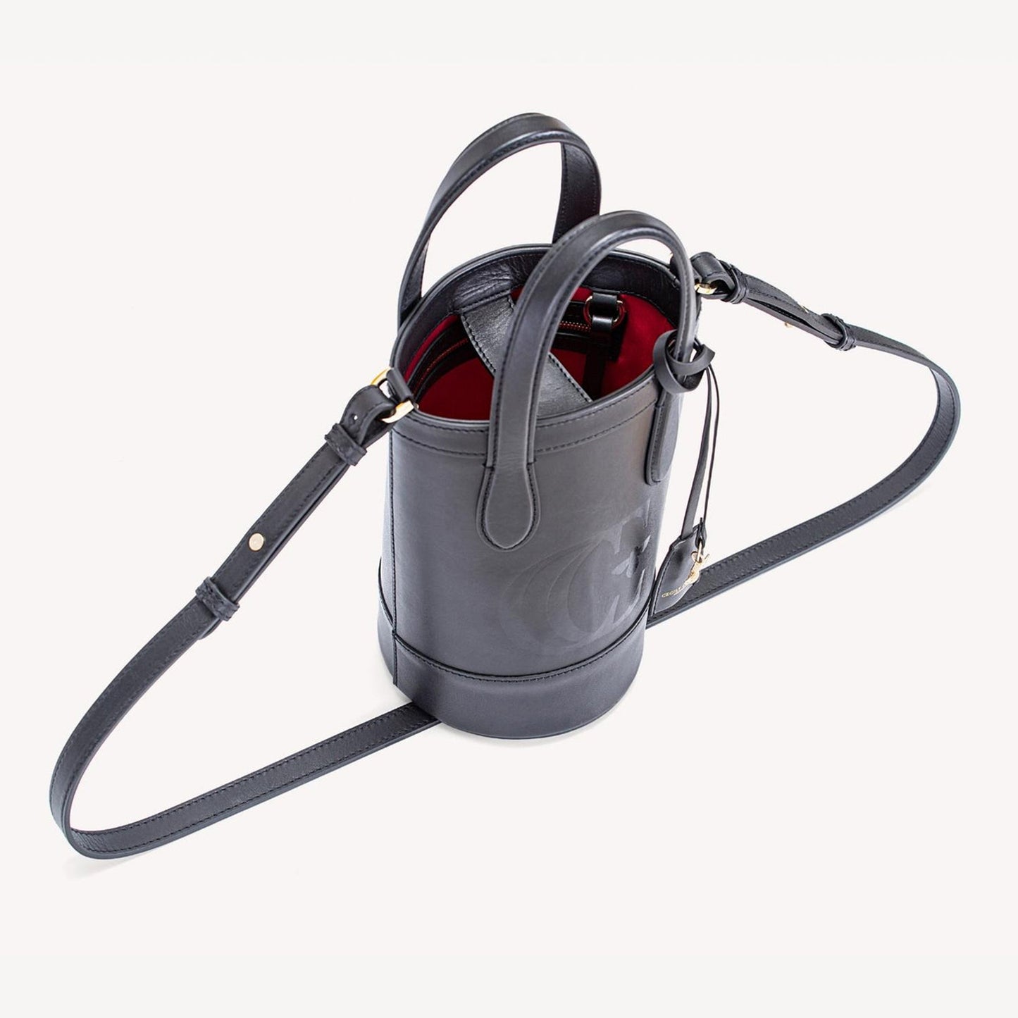 Forever Alice Bucket Bag - Smooth Black Luxury Leather-Cecily Clune