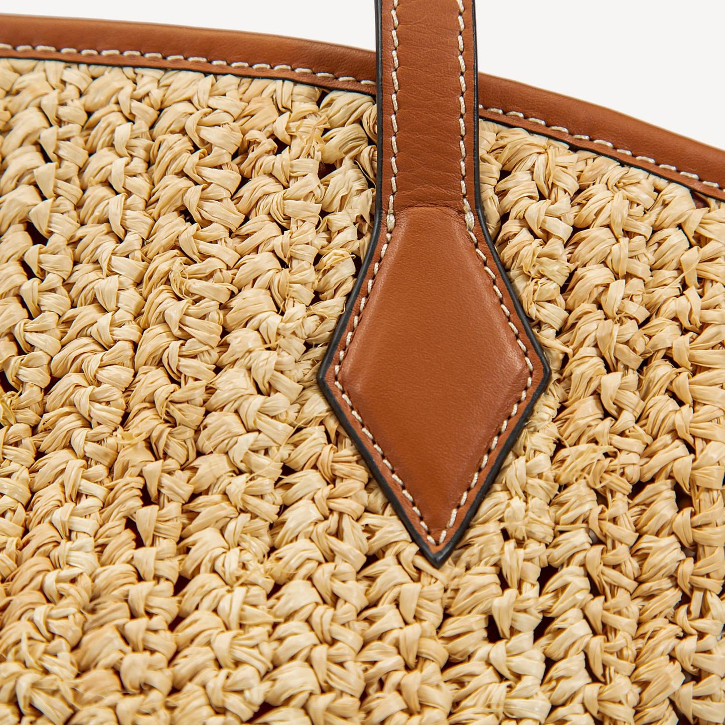 Brigitte Raffia Tote - Tan-Cecily Clune