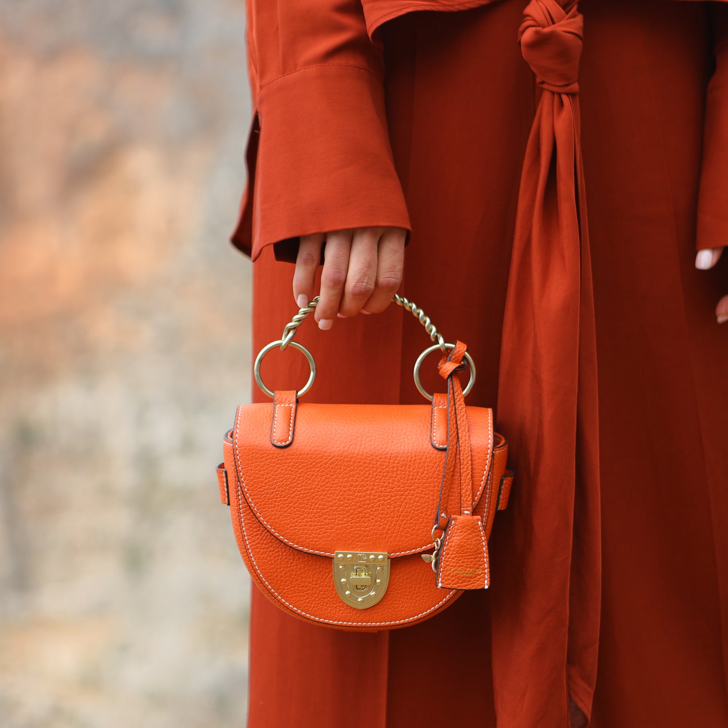 Luna Small Crossbody Bag - Orange-Cecily Clune