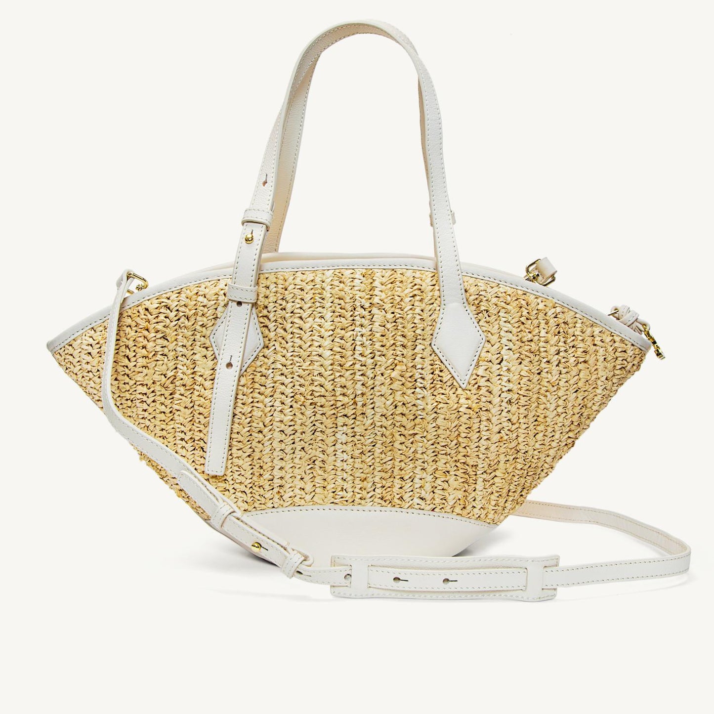 Brigitte Raffia Tote - Chalk