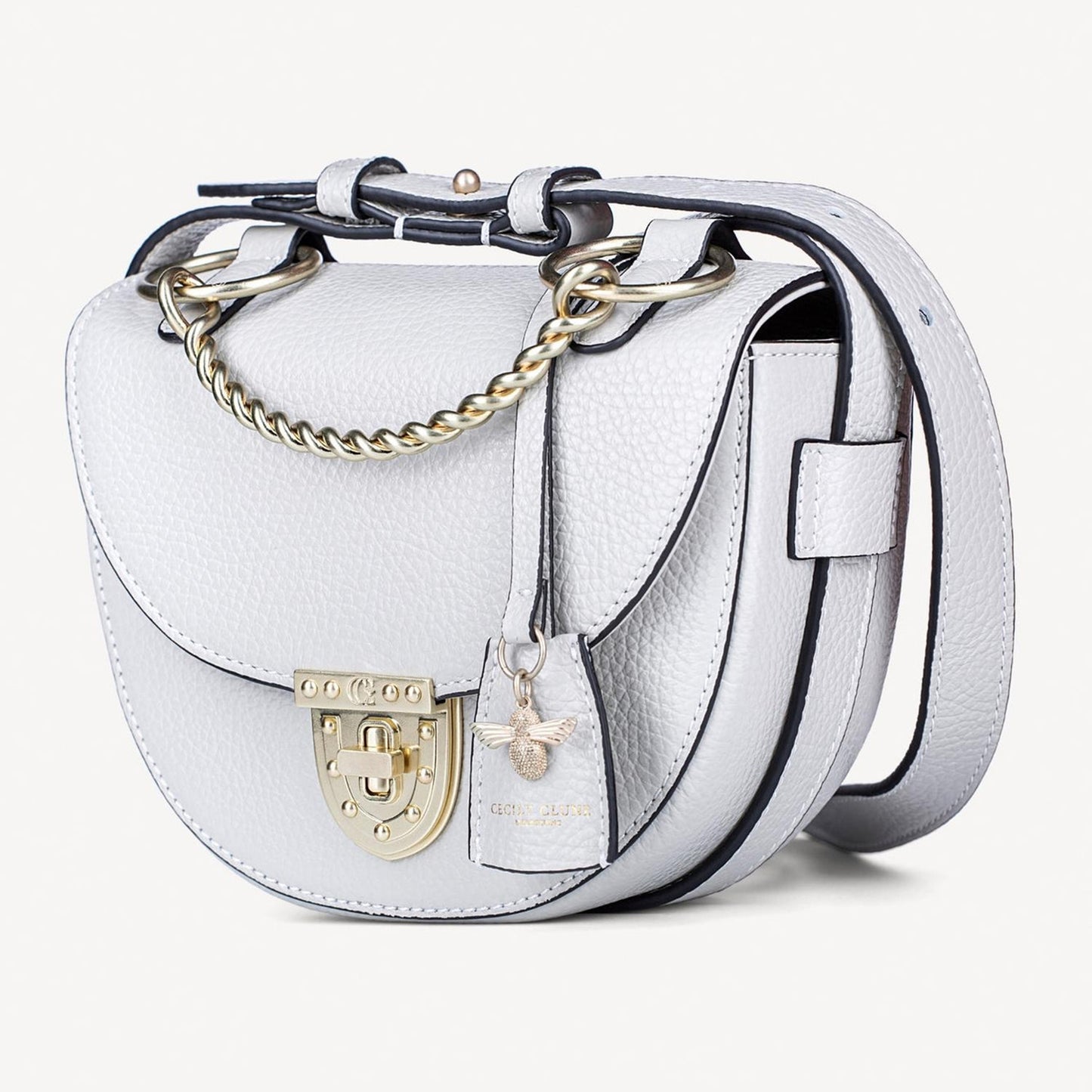 Luna Small Crossbody Bag- dove grey-Cecily Clune