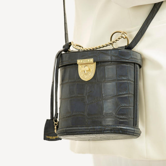 Katherine Bag - Midnight Navy Hand Finished Luxury Leather-Cecily Clune