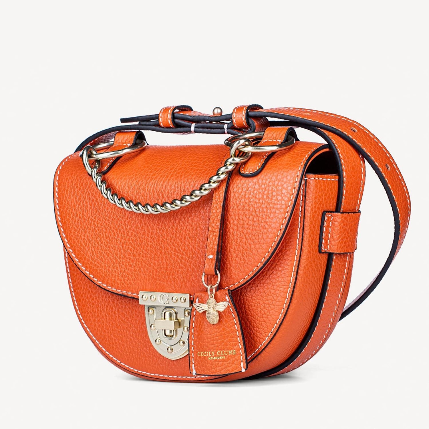 Luna Small Crossbody Bag - orange-Cecily Clune