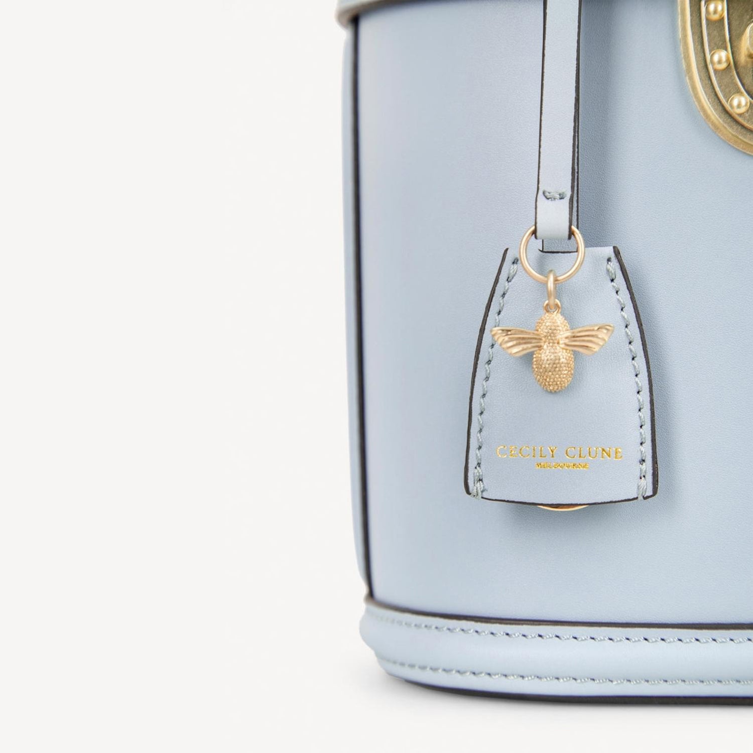 Katherine Bag - Forget Me Not Blue Luxury Leather-Cecily Clune