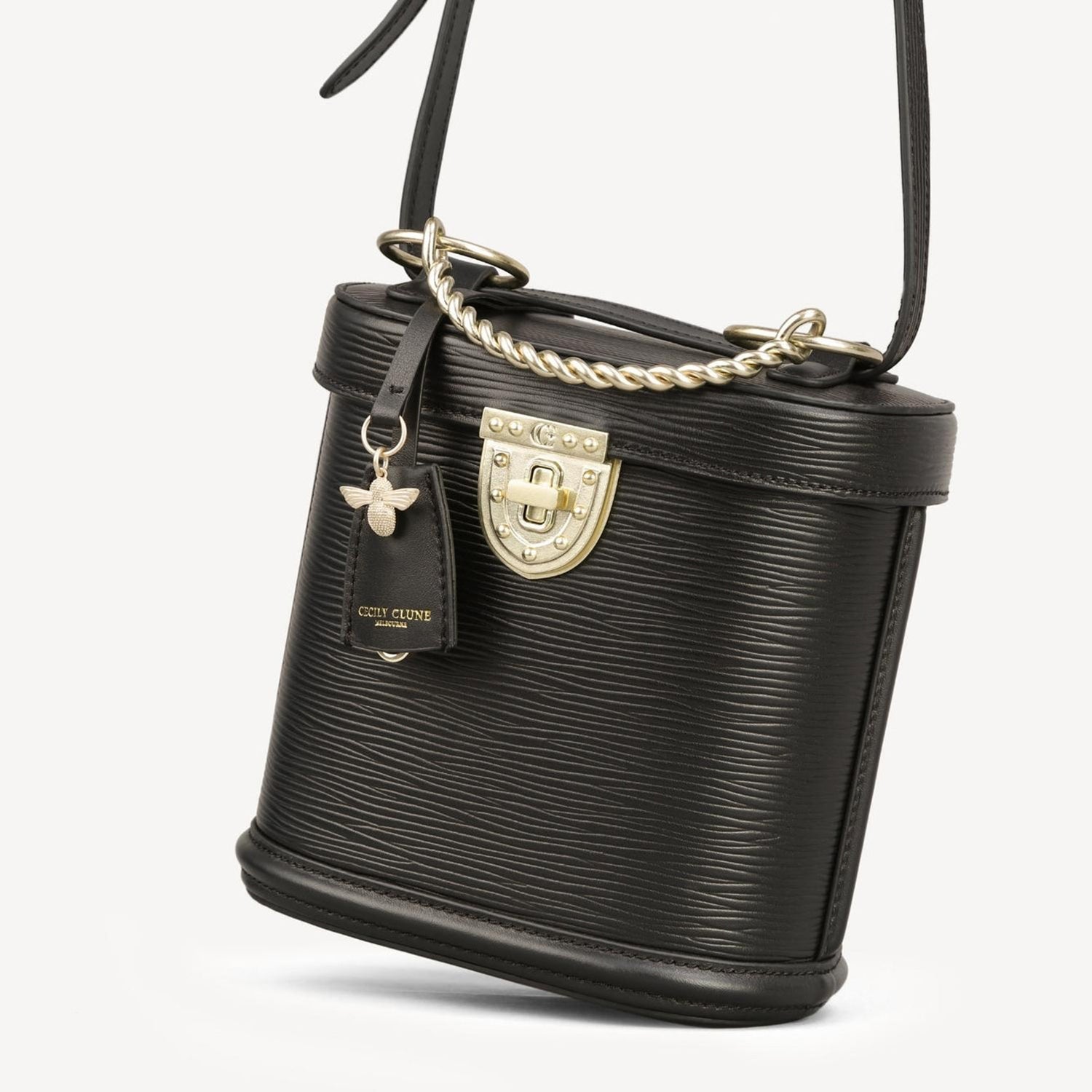 Katherine Bag - Black Epi Luxury Leather-Cecily Clune