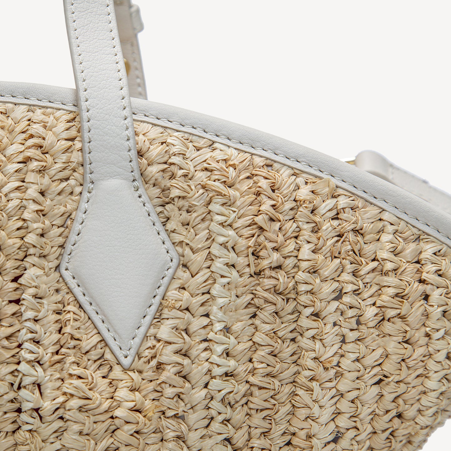 Brigitte Raffia Tote - Chalk