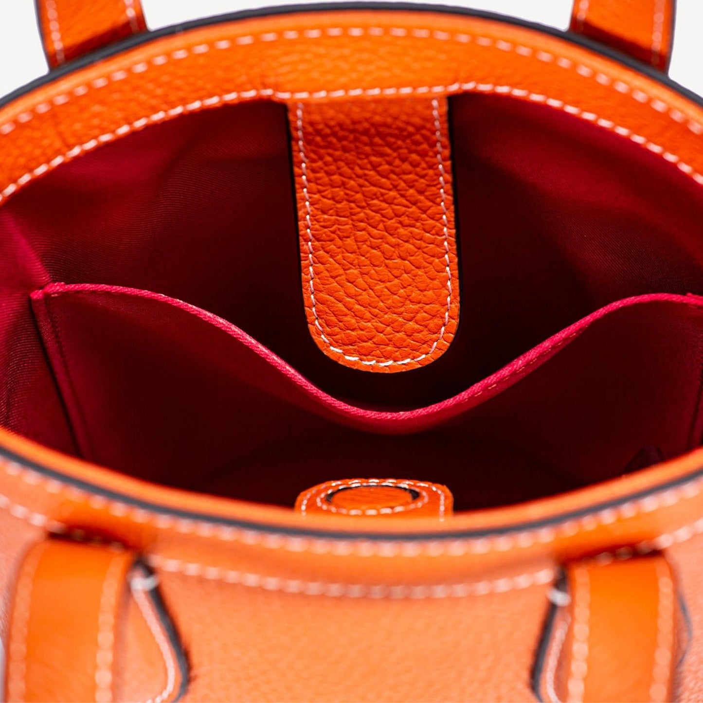 Alice Bucket Bag - Orange Luxury Leather-Cecily Clune