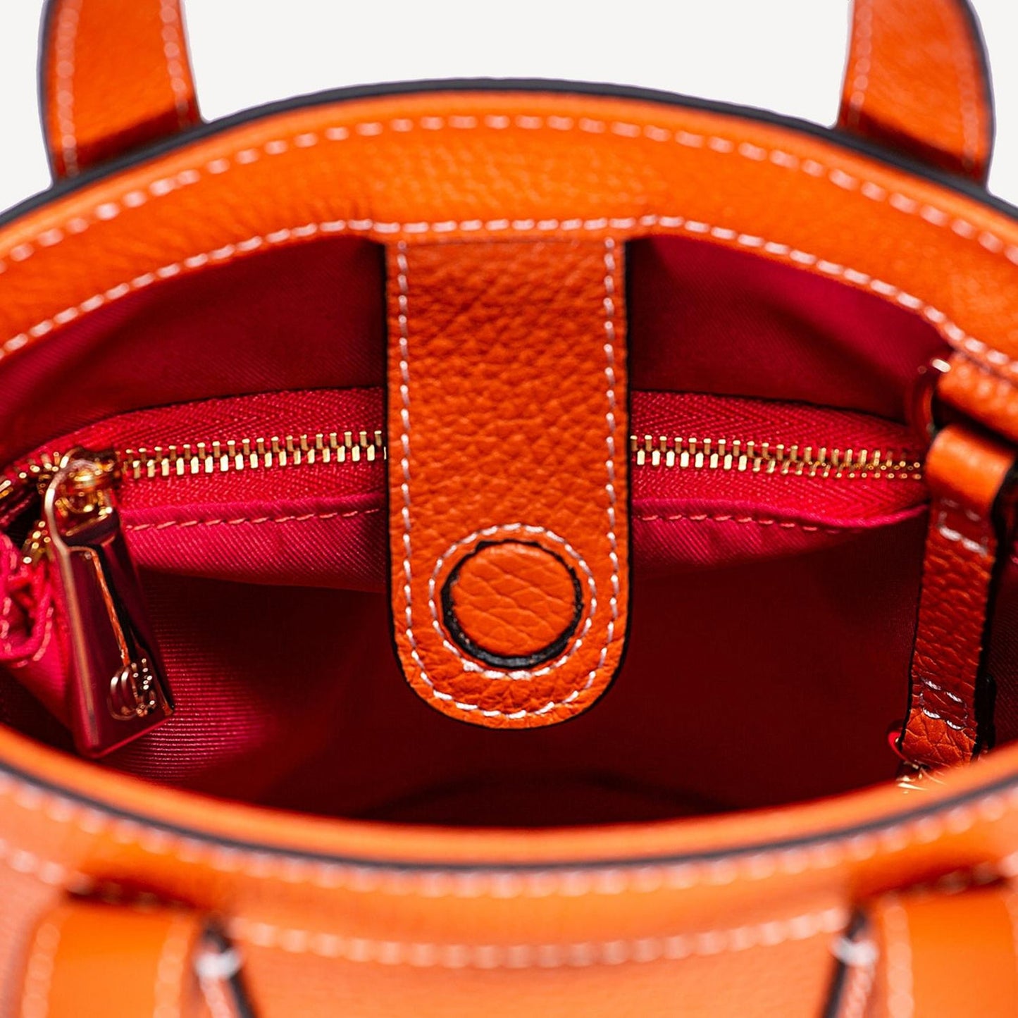 Alice Bucket Bag - Orange Luxury Leather-Cecily Clune