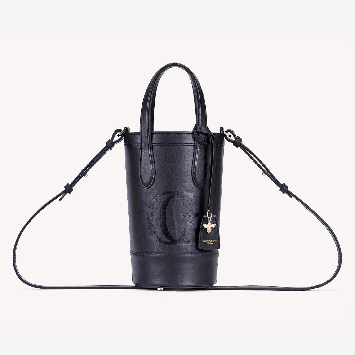 Forever Alice Bucket Bag - Smooth Black Luxury Leather – Cecily Clune