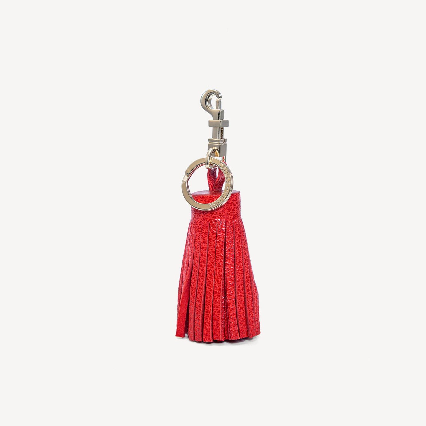 red leather luxury tassel cecily clune