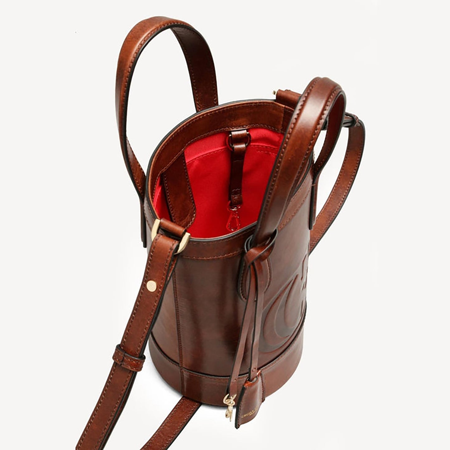 Forever Alice Bucket Bag - Cognac Hand Finished Luxury Leather-Cecily Clune