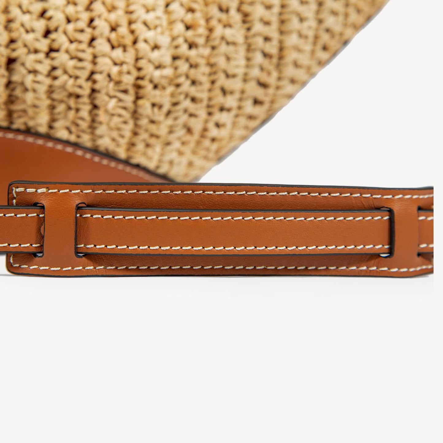Brigitte Raffia Tote Cecily Clune shoulder strap