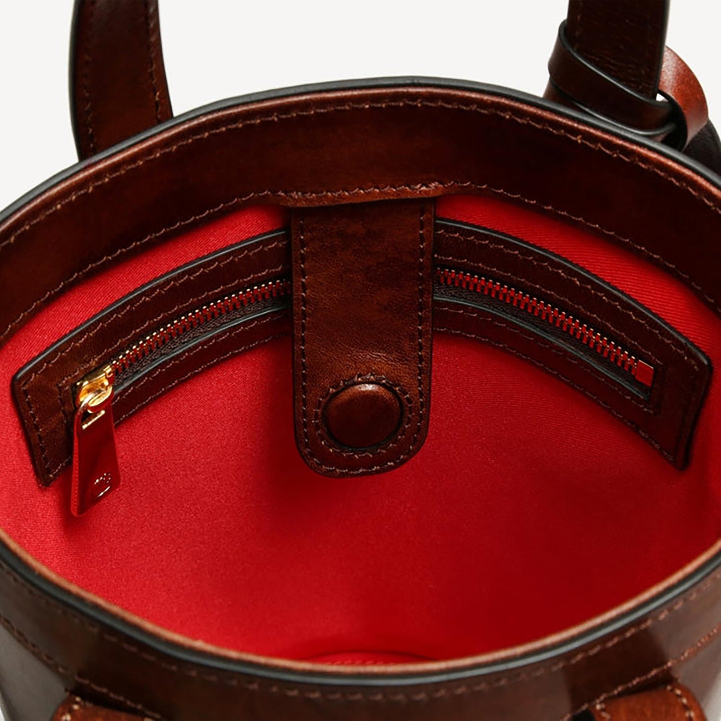 Forever Alice Bucket Bag - Cognac Hand Finished Luxury Leather-Cecily Clune