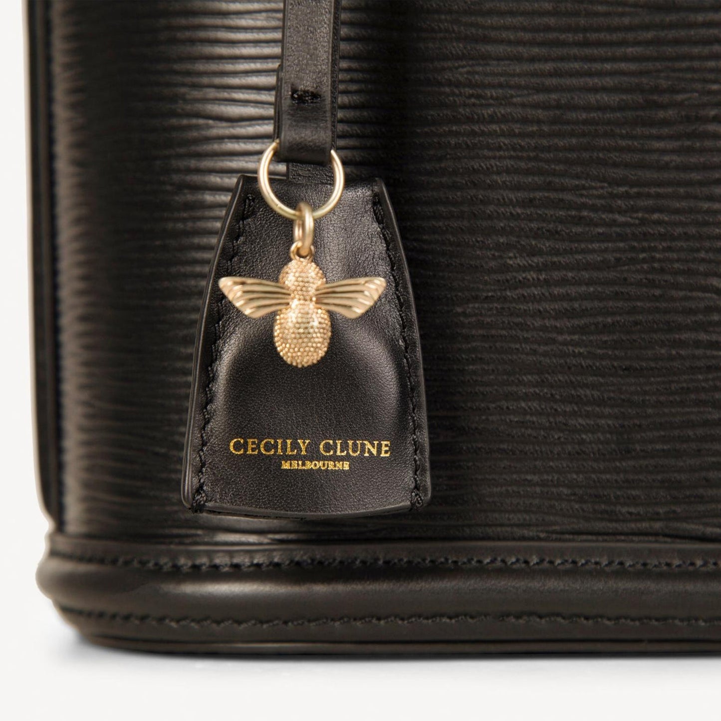 Katherine Bag - Black Epi Luxury Leather-Cecily Clune
