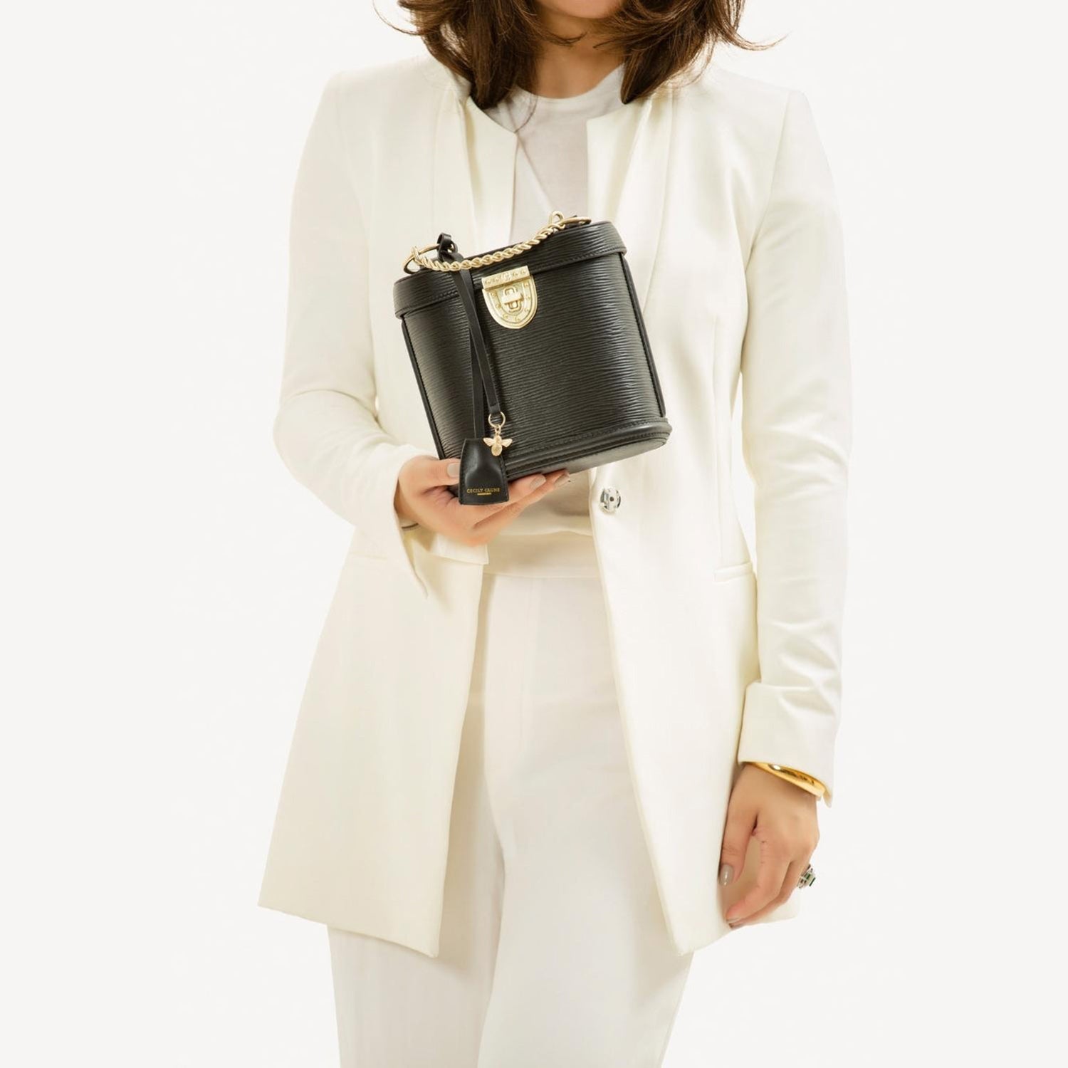 Katherine Bag - Black Epi Luxury Leather-Cecily Clune