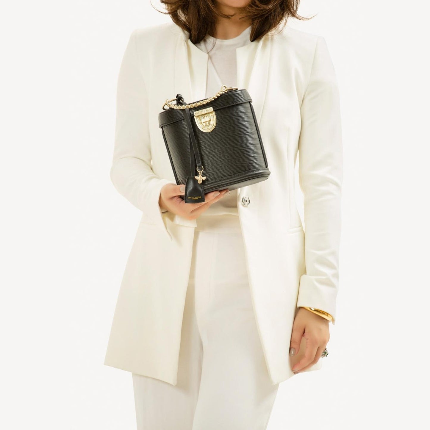 Katherine Bag - Black Epi Luxury Leather-Cecily Clune