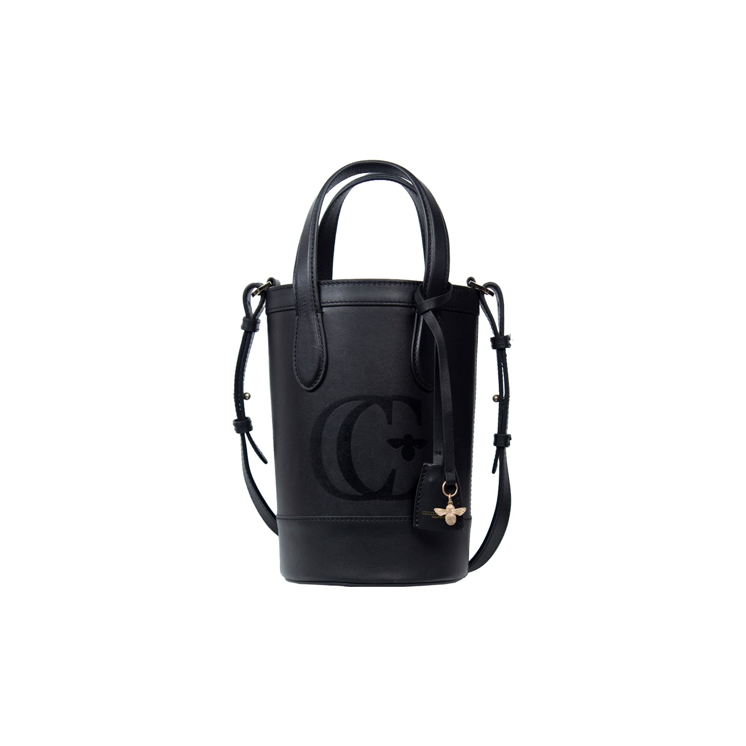 Forever Alice Bucket Bag - Smooth Black Luxury Leather-Cecily Clune