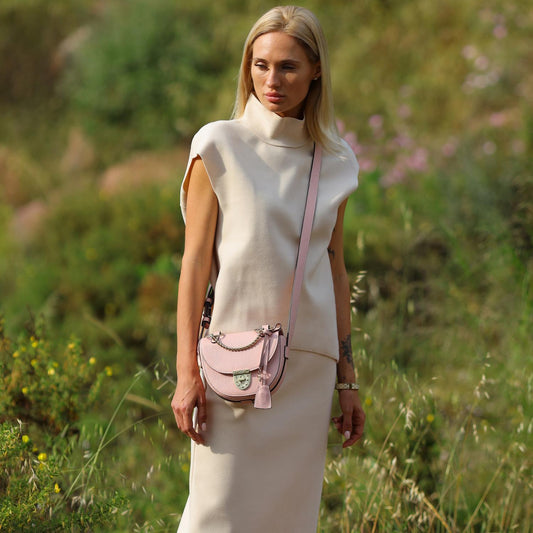 Luna Small Crossbody Bag - blush pink-Cecily Clune
