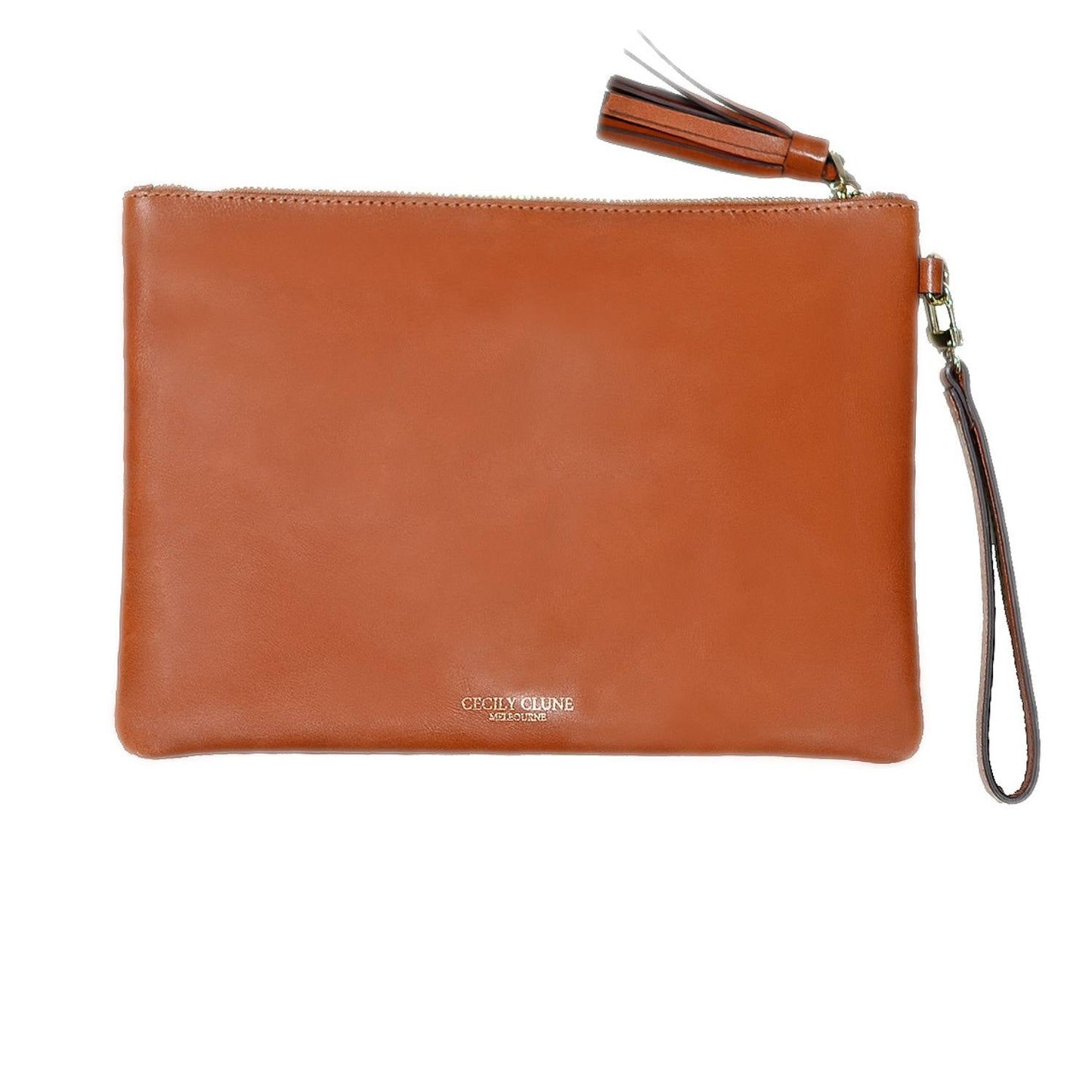 William Street Clutch – Tan-Cecily Clune