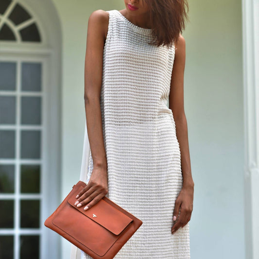 William Street Clutch – Tan-Cecily Clune