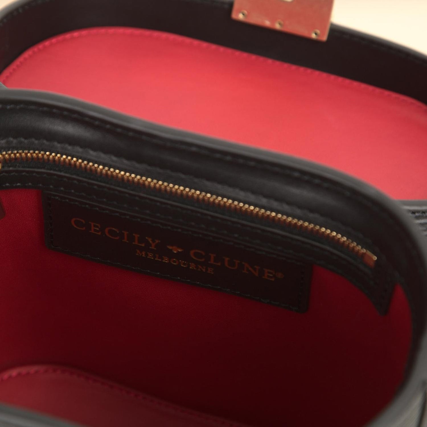 Katherine Bag - Black Epi Luxury Leather-Cecily Clune